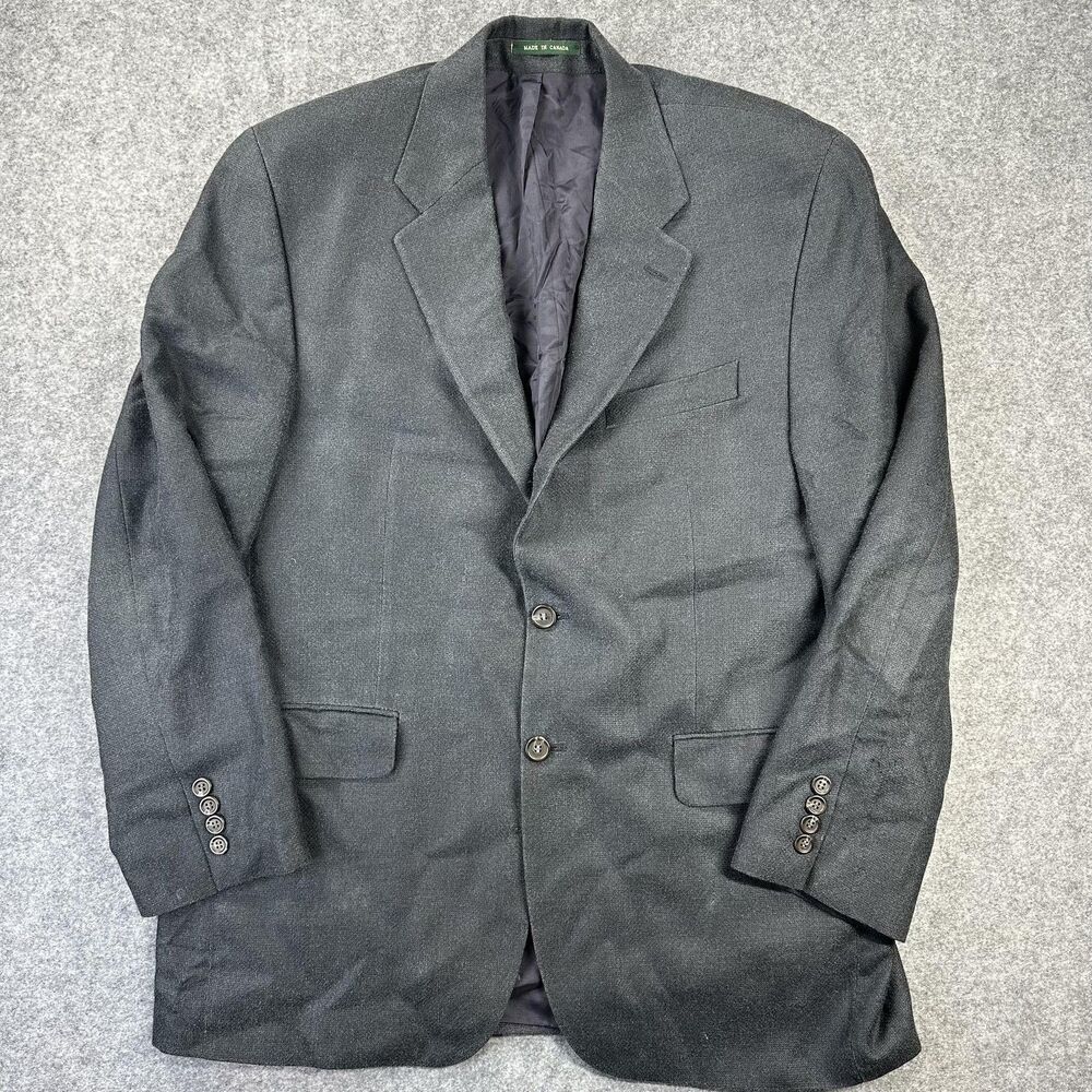 Lauren Ralph Lauren Blazer Mens 42 Gray Silk Wool Tweed Sport Coat Two Button